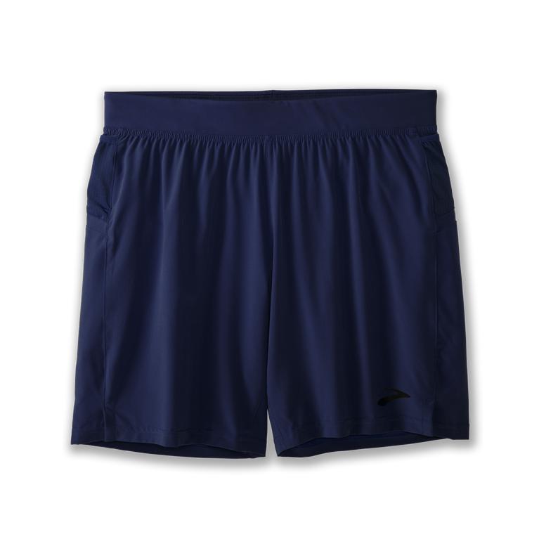 Brooks SHERPA 7 2-IN-1 Running Shorts Mens Online - Navy (IQY657809)